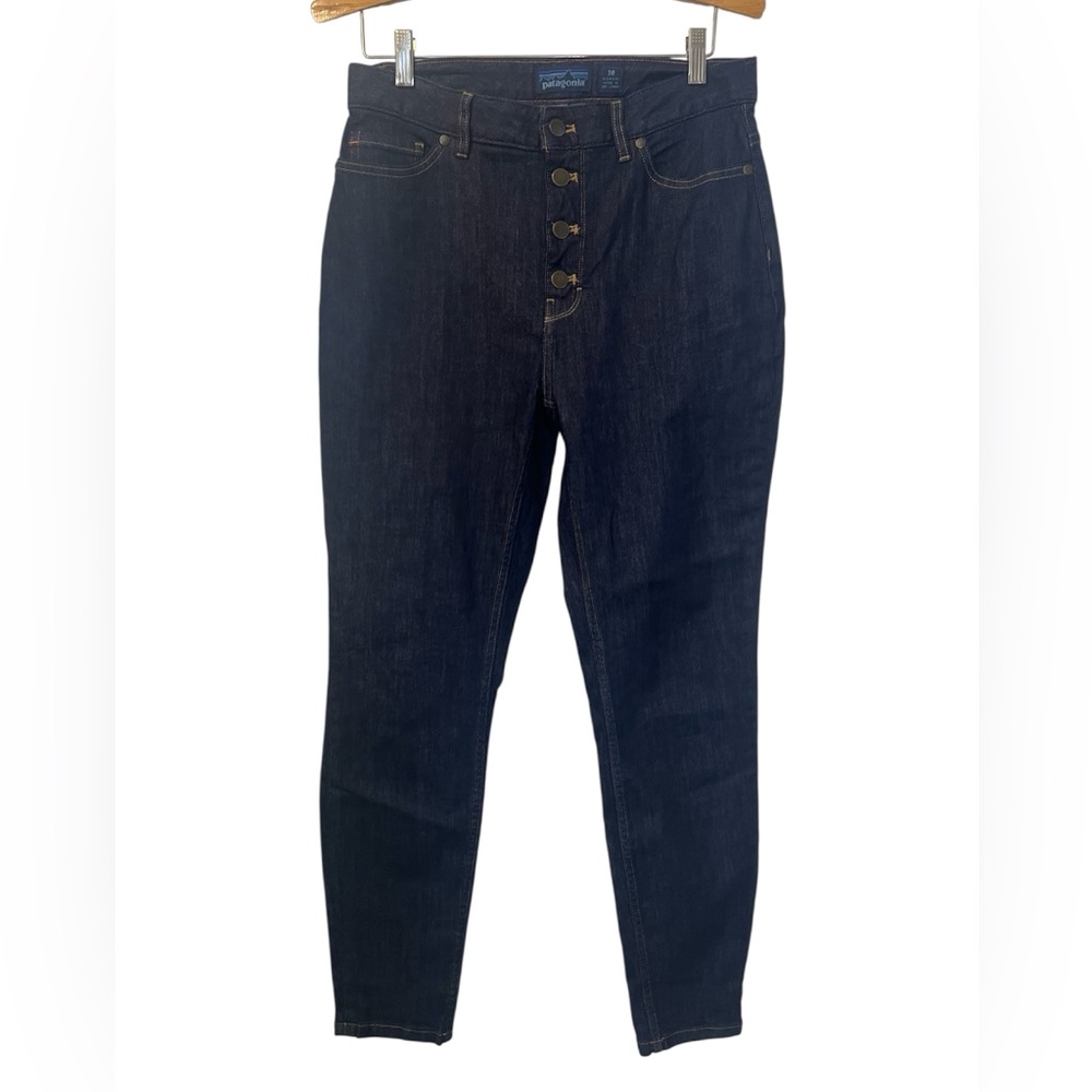 Patagonia Navy Skinny Button Front Slim Jeans size 30